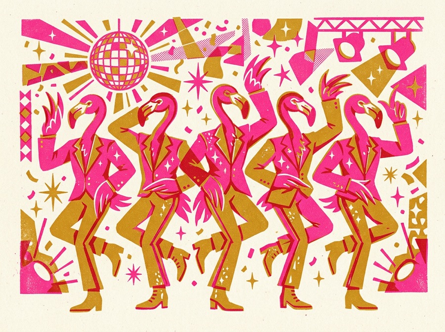 Flamingo Sam poster art