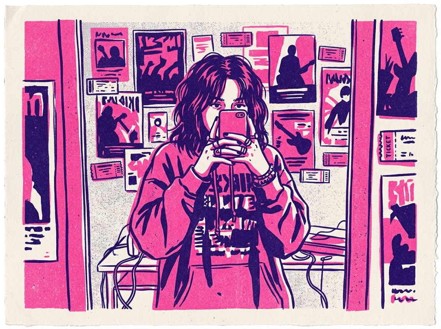 Neon Coyote Merch Upgrade poster art