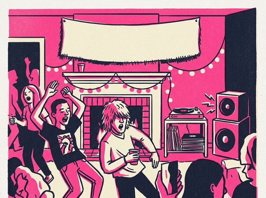 Cappa Phi Band Party poster art