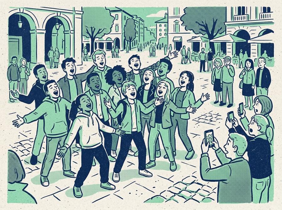 Flash Mob A Cappella poster art