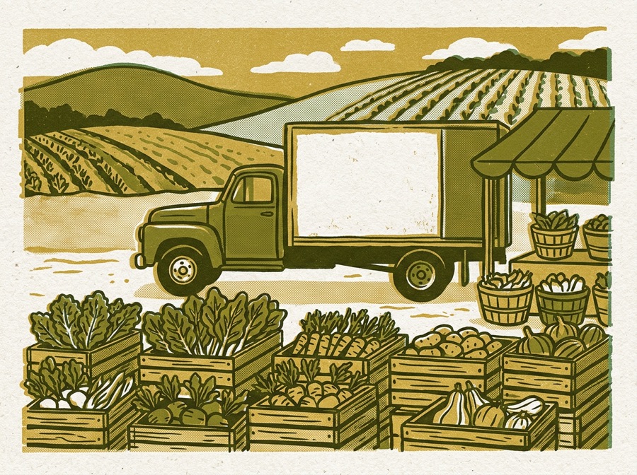 White Oak Farm Truck Fleet poster art
